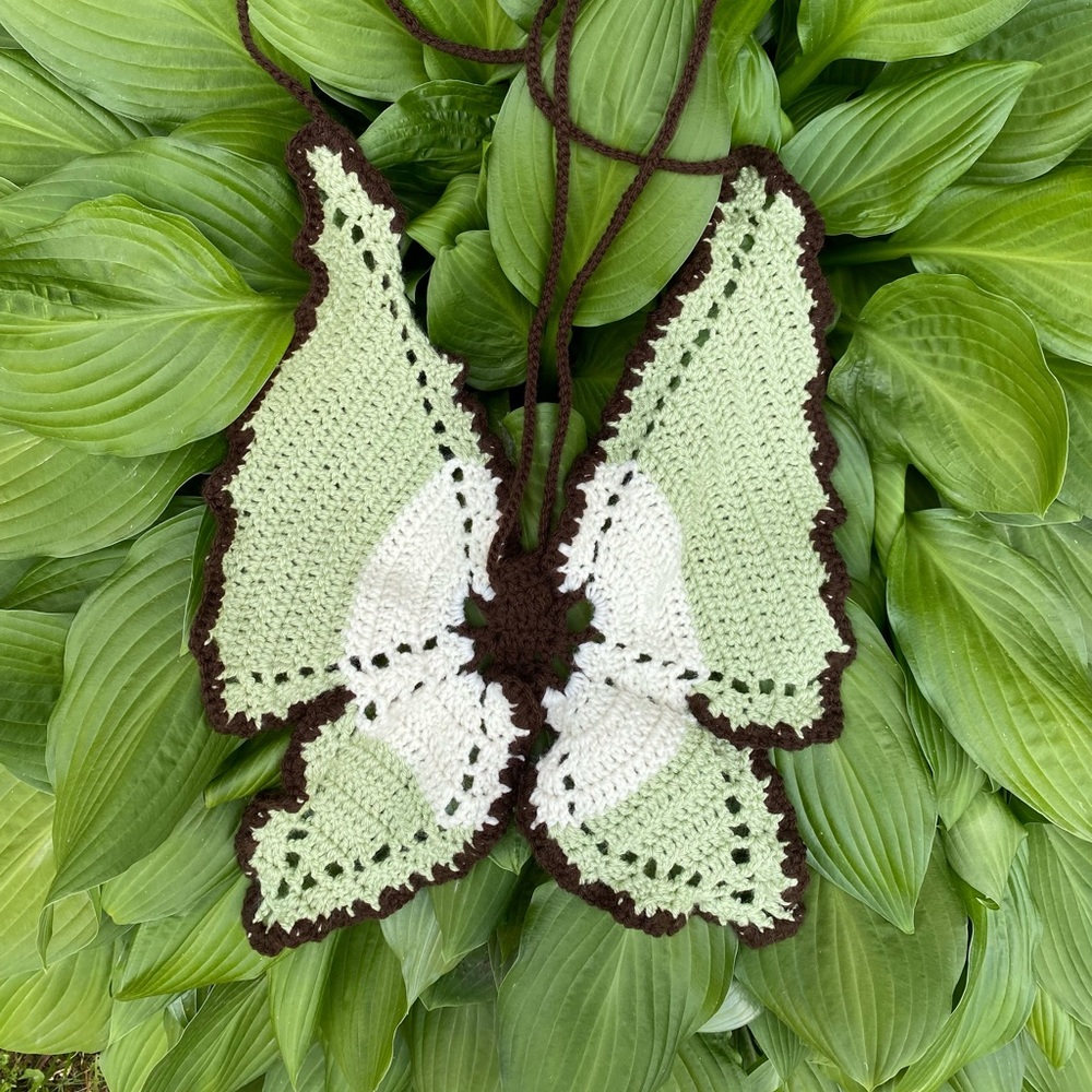 Crochet butterfly tops